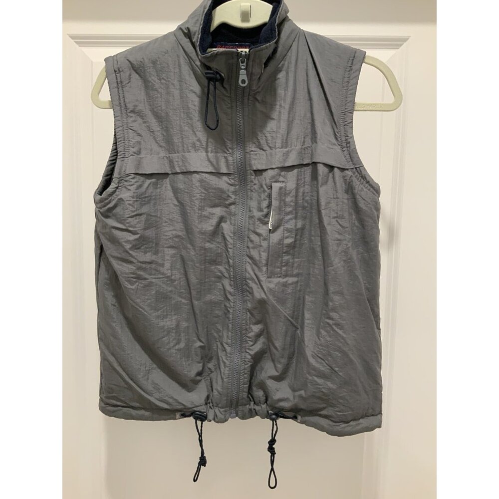 Ragsport Athletics Vest Medium Fleece Lined Adjustable Waist & Neckline Gray